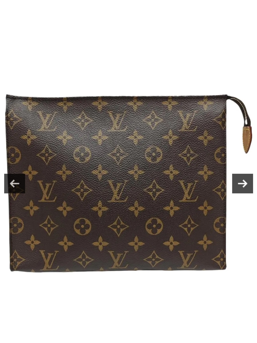 Unbranded Louis Vuitton Monogram Zip Pouch in Brown/Gold
